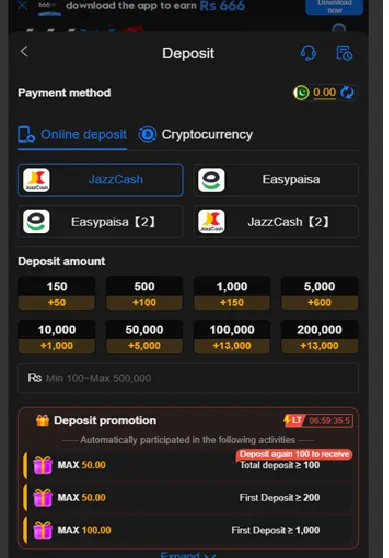 666w game Deposite and Withdraw